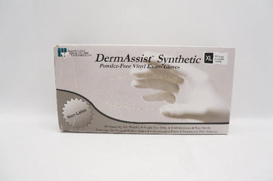 IHC 161350 DermAssist Synthetic Powder-Free Vinyl Exam Gloves XL - Box of 100